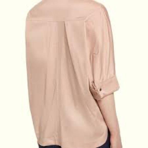 Ted Baker Avereye Rose Light Pink Blouse Batwing Popover Size 12/14 - Picture 2 of 11